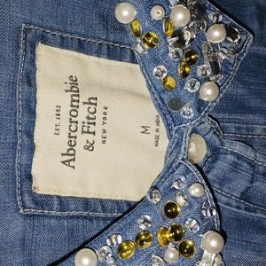 Abercrombie & Fitch Embellished Denim Shirt